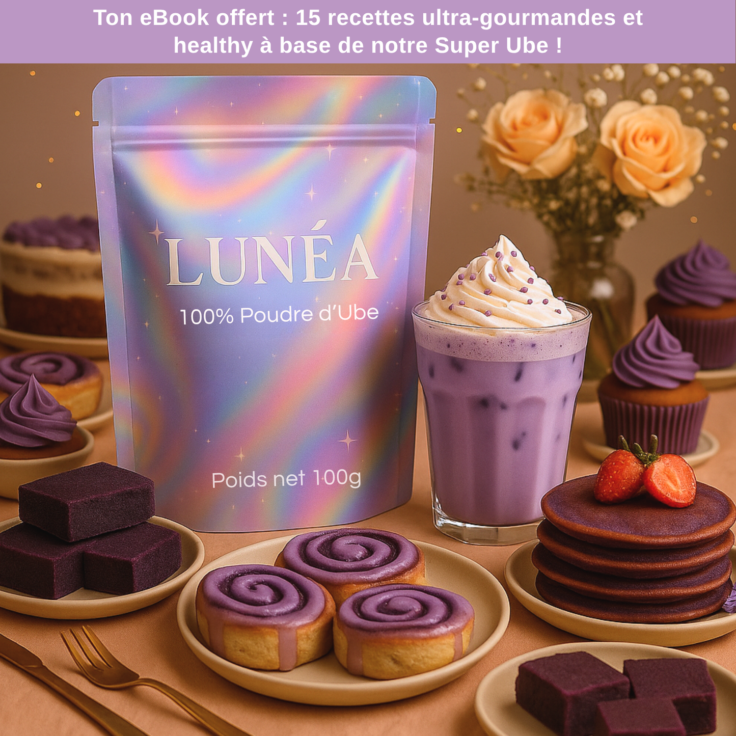 Super Ube Latte – Poudre 100% naturelle